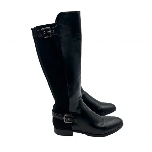 Liz Claiborne Dallas Black Knee High Tall Riding Boots Memory Foam Sz 9.5 Women - Picture 3 of 9